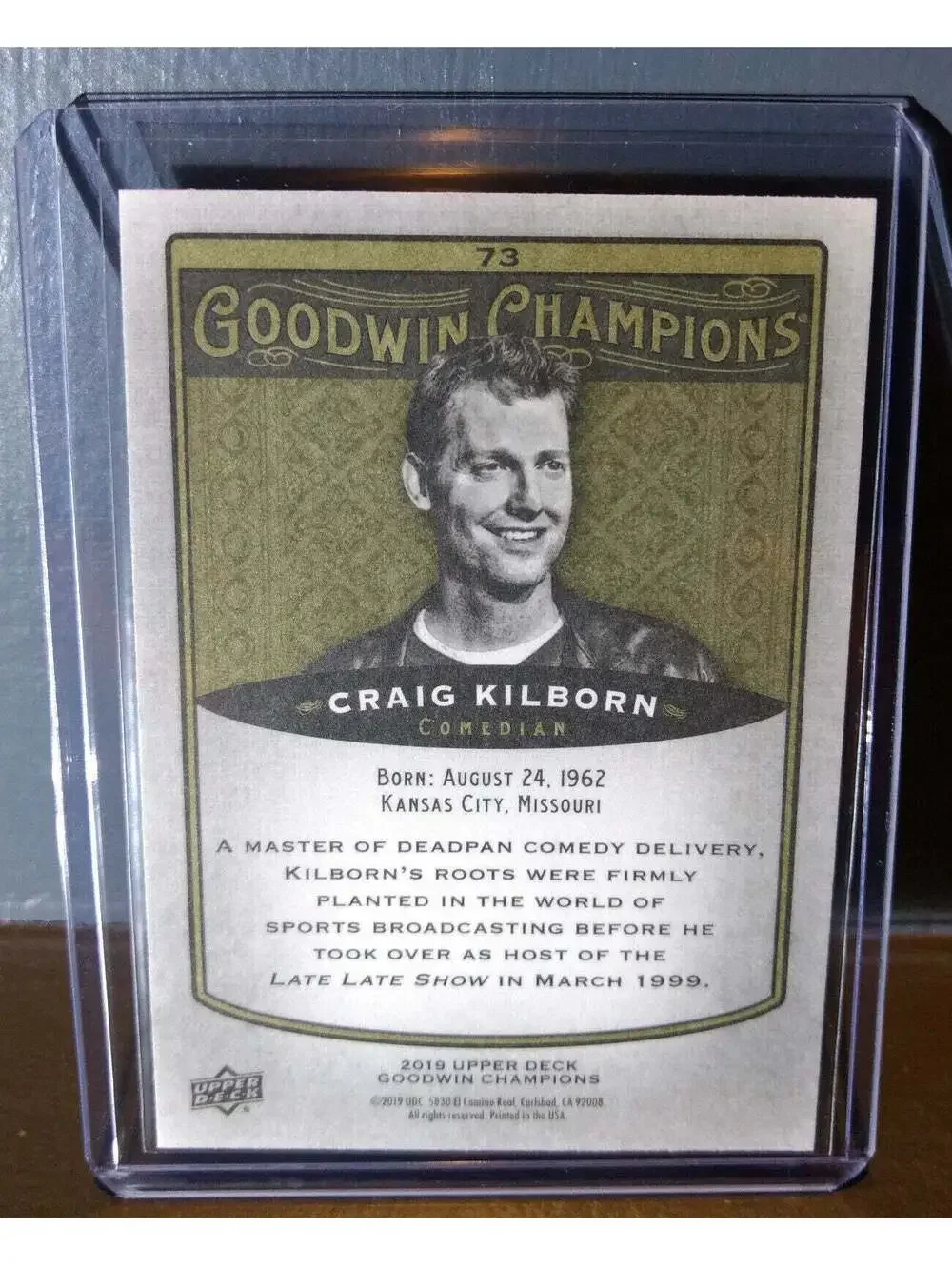 2019 Upper Deck Goodwin Champions Craig Kilborn #73 Comedian Trading Card